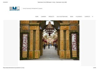 23/3/2017 Destination Sicily DMCEaster in Sicily - Destination Sicily DMC
http://www.destinationsicily.it/easter-in-sicily/ 24/35
colourful decorative arches made from all sorts of
materials including vegetables and cereals. Each group’s
work is prepared in absolute secrecy during the weeks
leading up to Easter and each attempts to outdo the other.
The competitive spirit is, however, just a backdrop to the
more important celebration of the resurrection of Christ.
Sicilian Destination Management Company
HOME COMPANY PRODUCTS SICILY DESTINATIONS NEWS 4 ELEMENTS CONTACTS
 