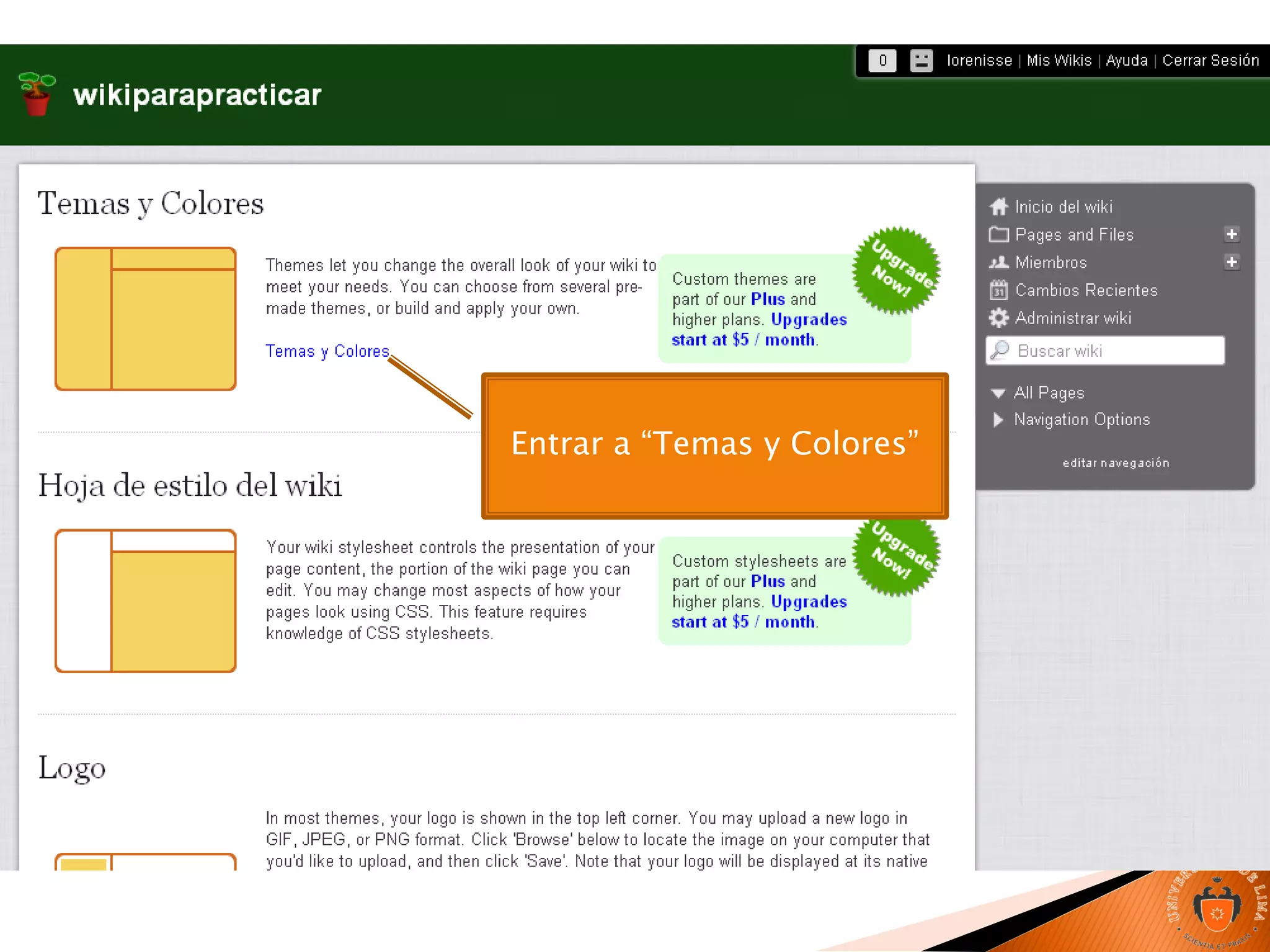 Entrar a “Temas y Colores”
 