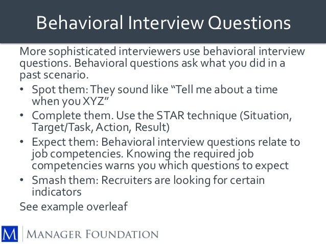 preparing for a behavioral interview