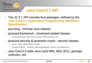 Security applications with Java Card | PDF