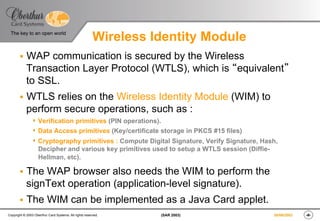 Security applications with Java Card | PDF