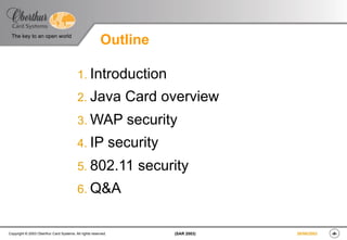 Security applications with Java Card | PDF