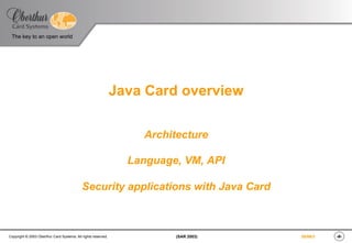 Security applications with Java Card | PDF