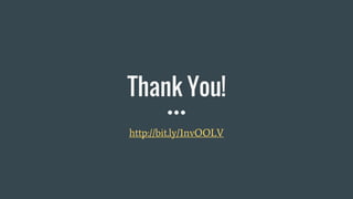 Thank You!
http://bit.ly/1nvOOLV
 