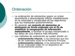 ordenamiento 