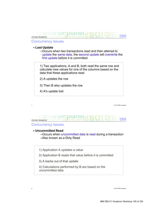 IBM DB2 9.7 Academic Workshop 165 of 335
 