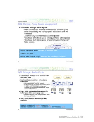 IBM DB2 9.7 Academic Workshop 33 of 335
 