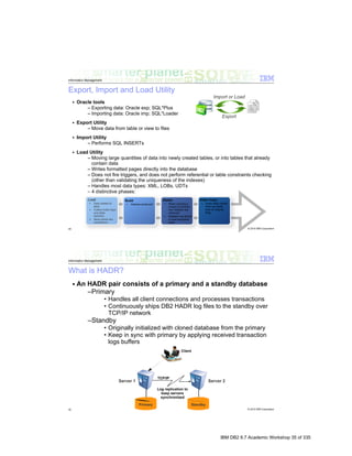 IBM DB2 9.7 Academic Workshop 35 of 335
 
