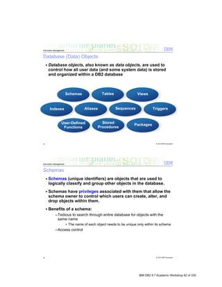 IBM DB2 9.7 Academic Workshop 62 of 335
 