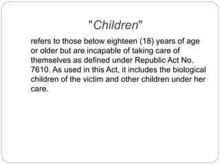 Ra.9262 â   violence against women and their children