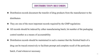Documentation in pharmaceutical industry | PPTX