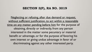 Number 3019 RA-3019 Anti Graft and Corrupt Practices Act .pptx
