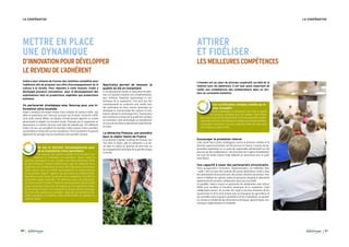 30 31
LA COOPÉRATIVE LA COOPÉRATIVE
METTRE EN PLACE
UNE DYNAMIQUE
D’INNOVATIONPOURDÉVELOPPER
LEREVENUDEL’ADHÉRENT
ATTIRER
ET FIDÉLISER
LESMEILLEURESCOMPÉTENCES
Unéal a pour mission de trouver des solutions complètes pour
l’adhérent afin de proposer une offre d’accompagnement de la
culture à la récolte. Pour répondre à cette mission, Unéal a
développé plusieurs innovations pour le développement des
exploitations tant en productions végétales que productions
animales.
Un partenariat stratégique avec Sencrop pour une in-
formation ultra-localisée
Unéal a constitué son propre réseau d’une centaine de stations météo bas
débit en partenariat avec Sencrop couvrant son territoire. Connecté à diffé-
rents outils comme Miléos, les équipes d’Unéal peuvent apporter un conseil
personnalisé et adapté à la situation locale. Proposée par la coopérative en
abonnement, la solution Sencrop avait déjà été adoptée par 120 adhérents
Unéal à fin juin, qui possèdent les données météo propres à leurs parcelles,
consultables en temps réel sur leur smartphone. S’ils le souhaitent, ils peuvent
également les partager avec les exploitants des parcelles voisines.
L’humain est au cœur du principe coopératif, au-delà de la
relation avec les adhérents, il est tout aussi important de
veiller aux compétences des collaborateurs dans un sec-
teur en constante évolution.
Encourager la promotion interne
Cette année deux postes stratégiques comme la direction céréales et la
direction approvisionnement ont été pourvus en interne. 3 postes de res-
ponsables exploitation et un poste de responsable administratif ont été
pourvus par des collaborateurs. Une promotion de 5 agents d’exploitation
est issue de l’école Interne Unéal élaborée en partenariat avec le Lycée
Saint Maure.
Une capacité à nouer des partenariats structurants
Parce qu’aujourd’hui l’innovation, l’expérimentation, les méthodes dites
« agile » sont au cœur des souhaits des jeunes générations, Unéal a tissé
des partenariats structurants avec des acteurs reconnus du secteur. Pour
attirer et fidéliser les salariés, Unéal est partenaire d’Agrilab, le laboratoire
expérimental d’innovation collaborative lancé par UniLaSalle.
En parallèle, Unéal a conclu un partenariat de collaboration avec InVivo/
SMAG pour accélérer la transition numérique de la coopérative. Cette
collaboration permet de co-créer des outils et services innovants, de les
expérimenter et de les faire évoluer pour accompagner les agriculteurs et
les conseillers dans la gestion quotidienne de leur exploitation, en prenant
en compte la multiplicité des dimensions techniques, agronomiques, éco-
nomiques, réglementaires et sociétales.
Spectralys permet de mesurer la
qualité du blé en instantané
A ces partenariats menés en agriculture de préci-
sion s’en ajoutent d’autres très complémentaires,
pour renforcer l’expertise agronomique et zoo-
technique de la coopérative. C’est ainsi que des
investissements en recherche sont menés avec
des partenaires de choix comme Spectralys qui
développe et commercialise des capteurs et ana-
lyseurs utilisant la technologie de la fluorescence
pour améliorer la mesure de la qualité des céréales
en instantané. Cette technologie est actuellement
en cours de test dans le laboratoire Unéal d’Achiet-
le-Grand.
La démarche Pomuna, une première
dans la région Hauts-de-France
En production végétale, la démarche Pomuna, une
1ère dans la région, aide les adhérents à se lan-
cer dans la culture de pommes de terre avec un
accompagnement technique de la parcelle jusque
la récolte.
Be Api et Advitam Agroéquipement pour
de la modulation intra-parcellaire
Pour apporter une solution complète et clé en main à ses
adhérents en modulation intra parcellaire, Unéal a rejoint la
structure participative be Api. Couplée à une offre machinisme, l’offre
be Api d’Unéal est vraiment différenciante pour les adhérents de la
coopérative qui souhaiteraient se lancer dans l’agriculture de précision.
Unéal s’appuie ainsi sur la filiale Agroéquipement du Groupe Advitam
et ses sociétés. Objectif : apporter aux agriculteurs du matériel embar-
qué relié aux outils d’aide à la décision de la coopérative. D’ici 2020, la
coopérative espère rassembler 100 adhérents autour de la démarche.
Le travail conjoint d’Unéal et d’Advitam Agroéquipement permet d’aller
jusqu’au bout de la démarche, de l’analyse de sol à l’application modu-
lée des doses d’intrants. Les 2 branches du Groupe Advitam proposent
ainsi une offre commune et complète : diagnostic du matériel de l’ad-
hérent, assistance à l’utilisation, offres préférentielles de matériels ou
solutions autres.
Une certification céréales inédite au ni-
veau européen
Unéal a développé en partenariat avec l’ISA et Agritel
une formation certifiante pour les céréales. Cette forma-
tion a pour particularité d’approfondir et de reconnaitre les connais-
sances des technico-commerciaux en matière de stratégie céréales.
La première « promotion » qui aura validé ses unités de valeur aura
son certificat en janvier 2018.
 