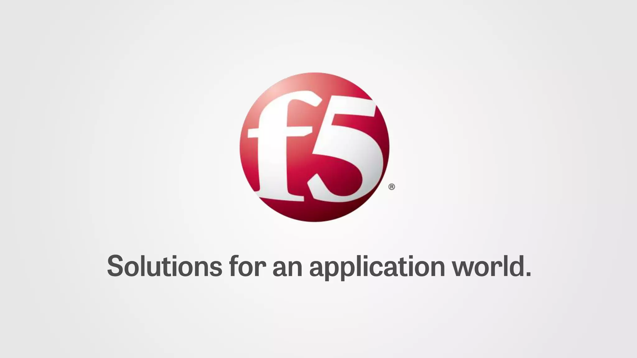 F5 Application Services Reference Architecture