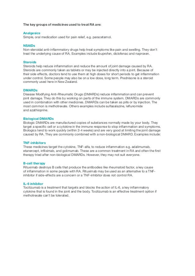 Rheumatoid Arthritis Fact Sheet
