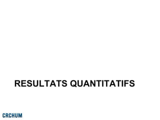 RESULTATS QUANTITATIFS
 