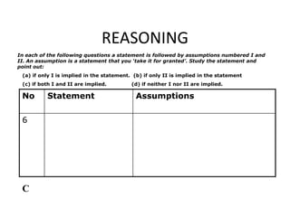 Ra04 statement and assumptions | PPTX