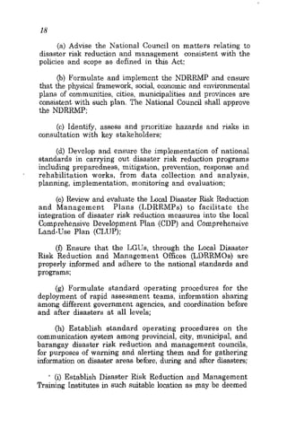 Imp Rusk's Ra 10121 - Philippine Disaster Risk Reduction and Management Act of ...