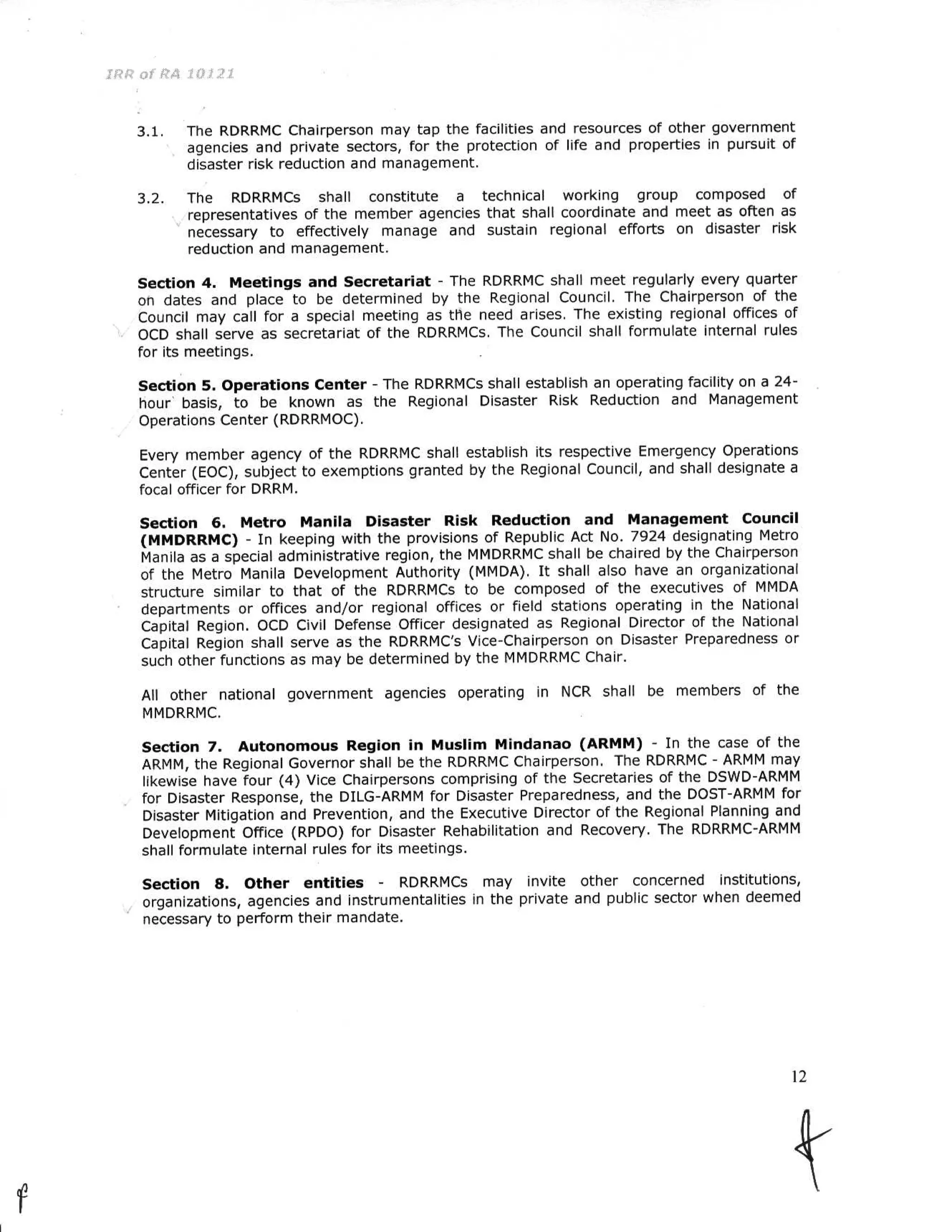 RA 10121 Implementing Rules and Regulations