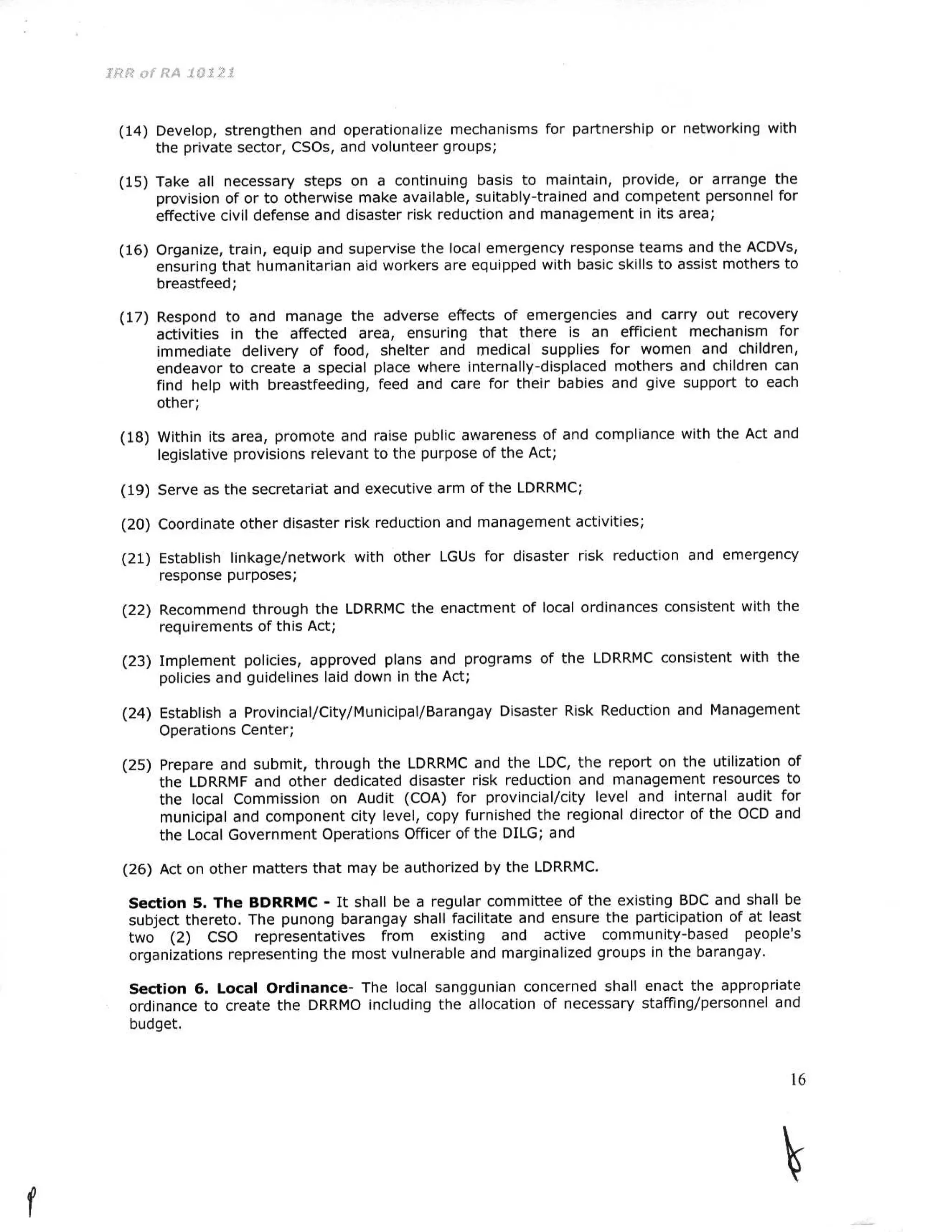 RA 10121 Implementing Rules and Regulations