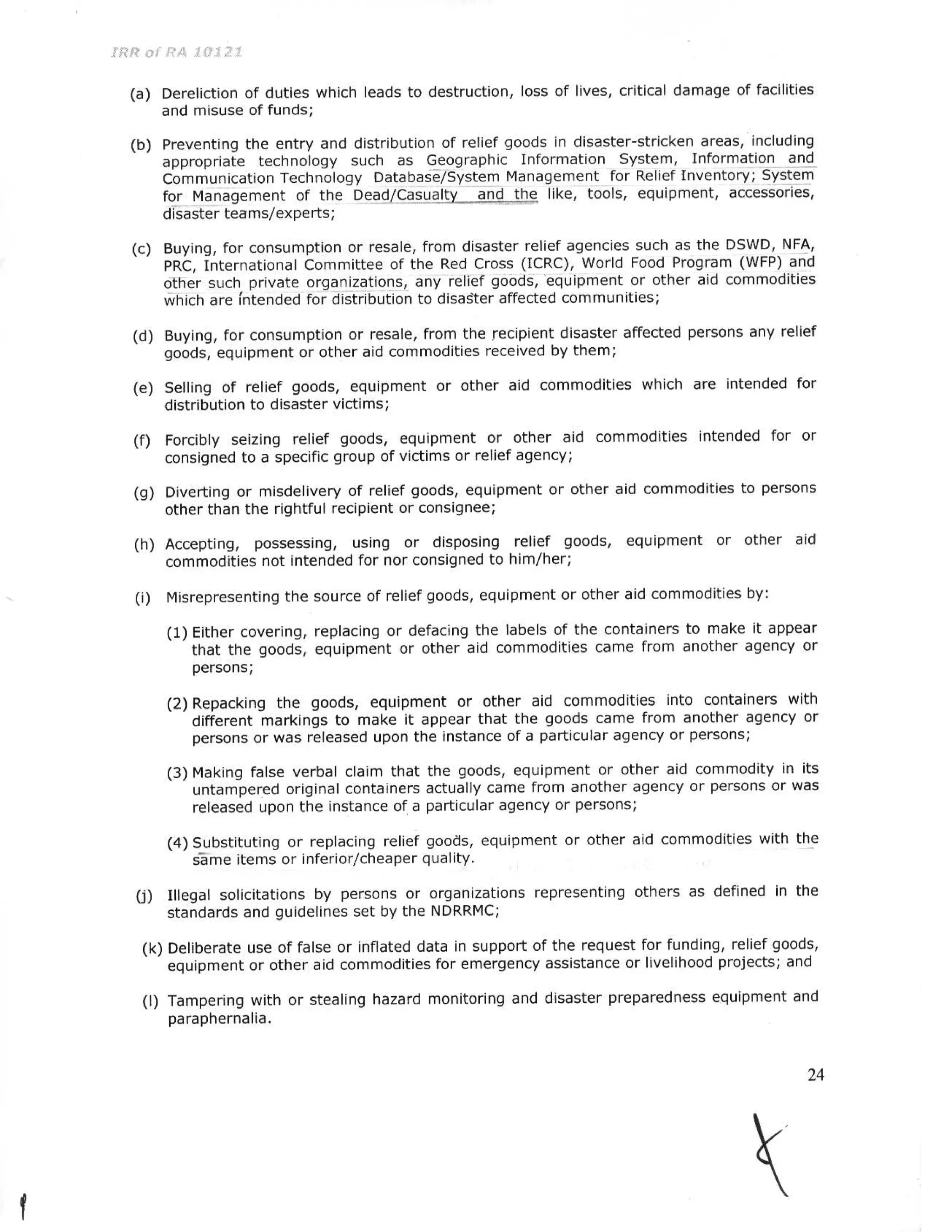 RA 10121 Implementing Rules and Regulations