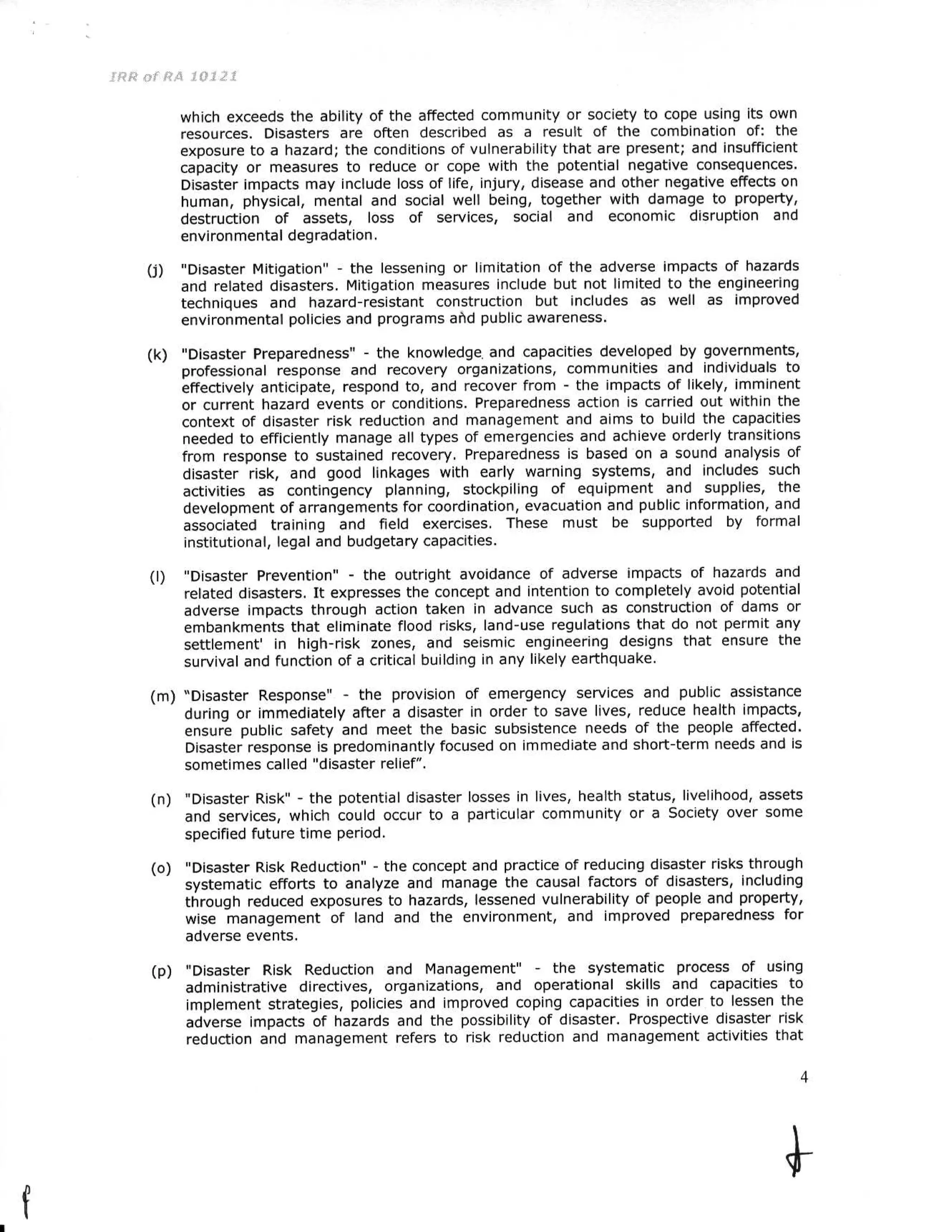 RA 10121 Implementing Rules and Regulations