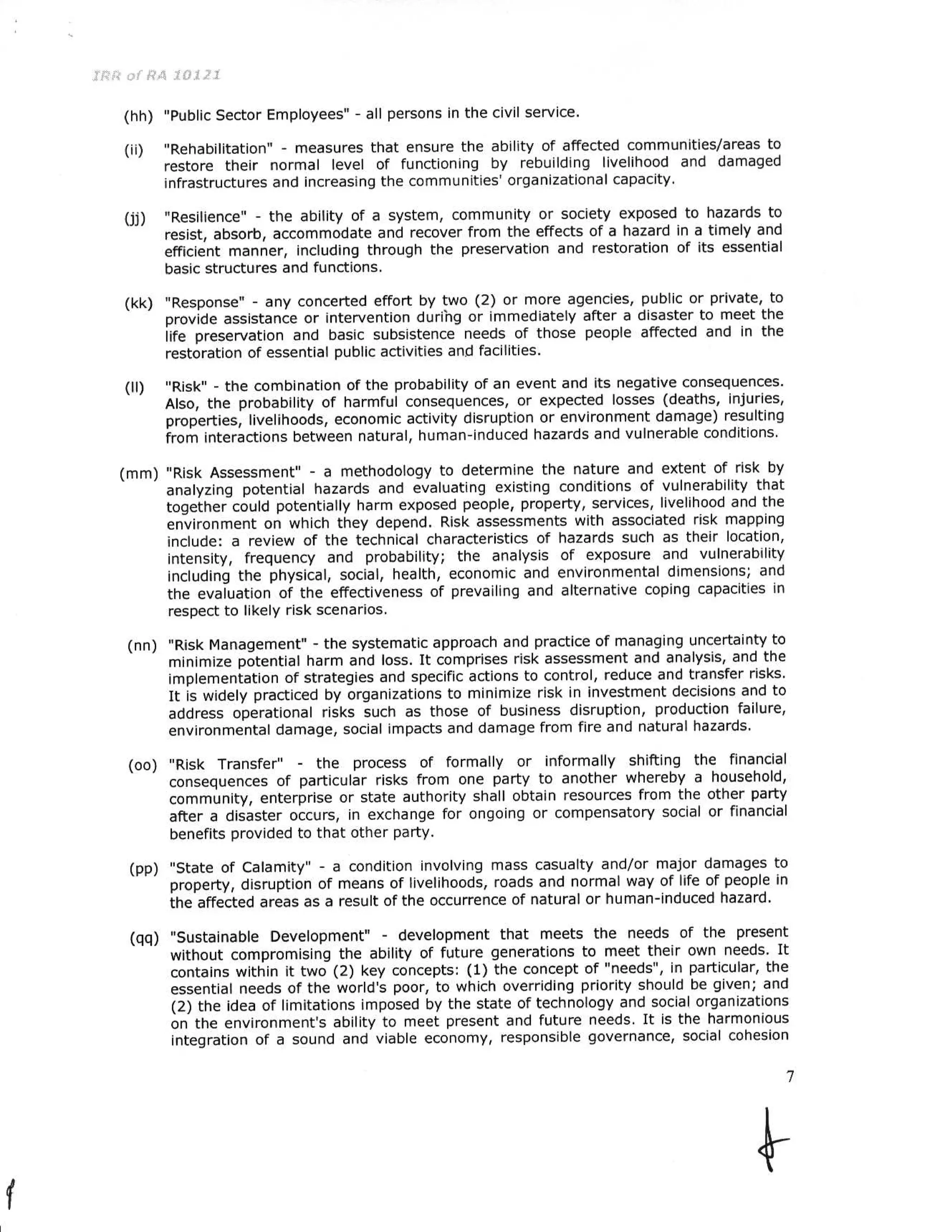 RA 10121 Implementing Rules and Regulations