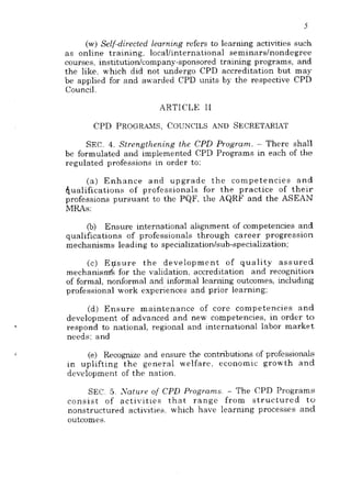 RA 10912 Continuing Professional Development Act 2016 | PDF