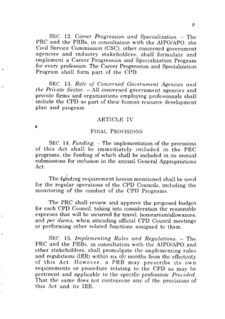 RA 10912 Continuing Professional Development Act 2016 | PDF