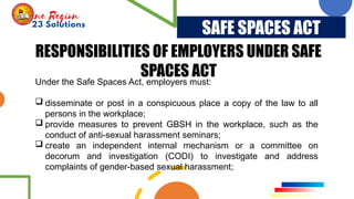 Comprehensive Overview of the Safe Spaces Act (RA 11313) and Gender ...