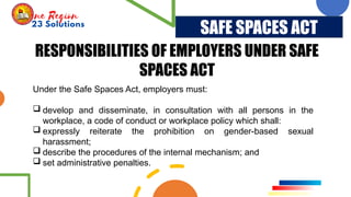 Comprehensive Overview of the Safe Spaces Act (RA 11313) and Gender ...