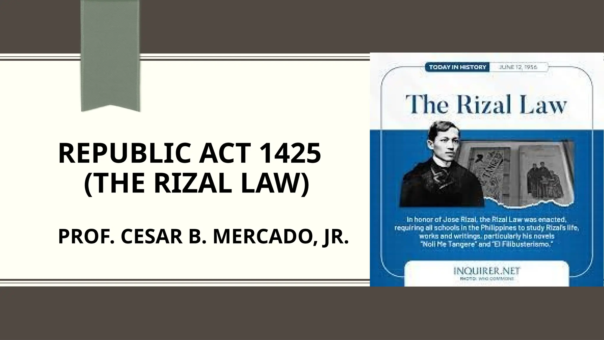 RA 1425 - TIMELINE OF REPUBLIC ACT 1425 (RIZAL LAW).pptx