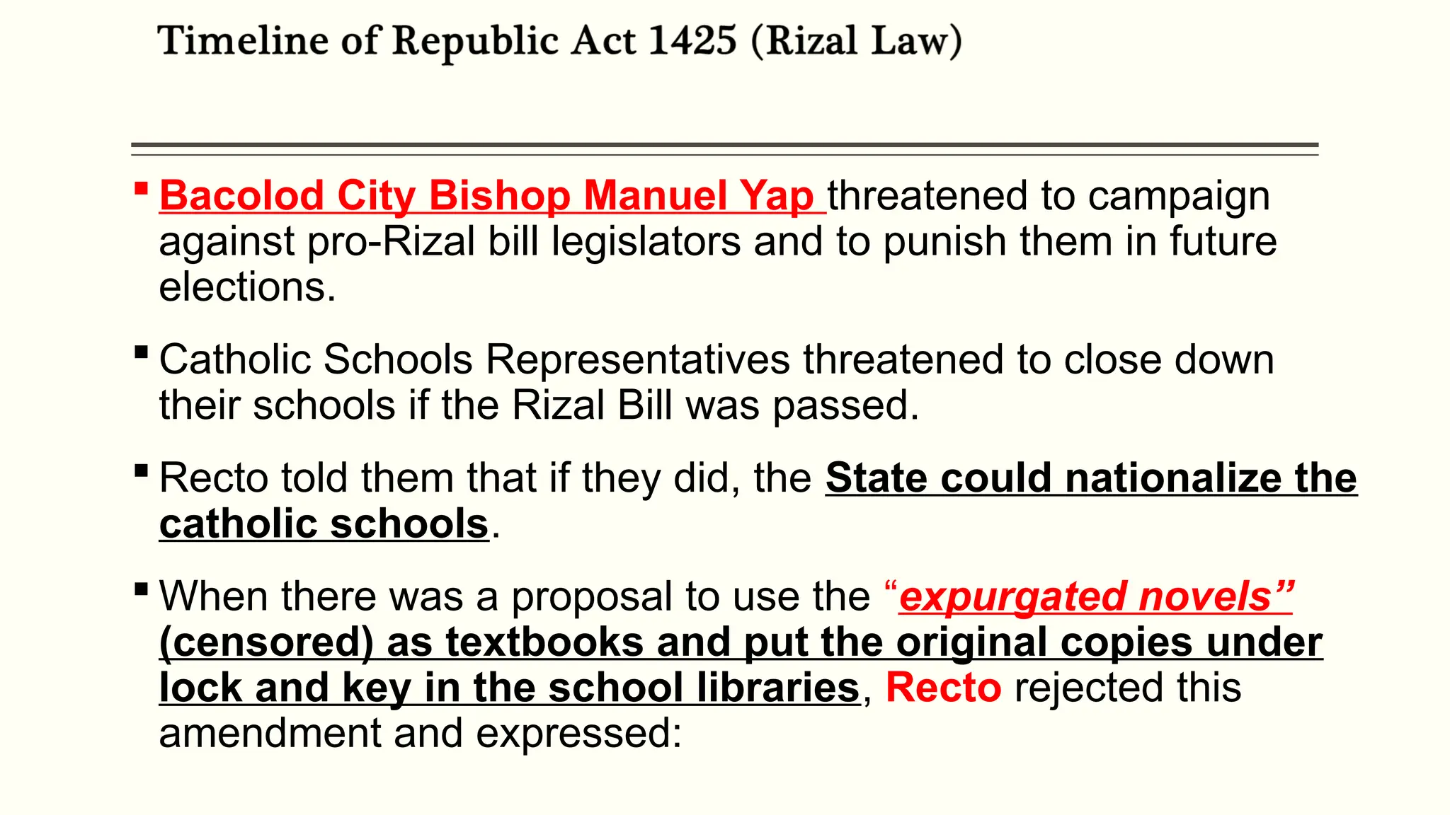 RA 1425 - TIMELINE OF REPUBLIC ACT 1425 (RIZAL LAW).pptx