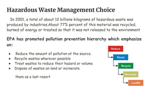 Hazardous waste PPT ENVIRONMENTAL ENGINEERING | PDF