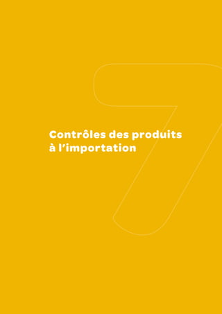 c hapitre 7   |   contrôles des produits à l’importation




Contrôles des produits
à l’importation




                                                                        145
 