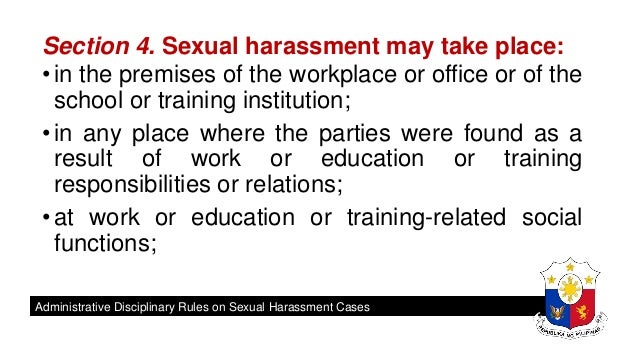 anti sexual harassment act of 1995 essay