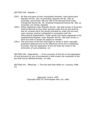 Ra 8293 Computer Ra 8293 ip code of the philippines | PDF