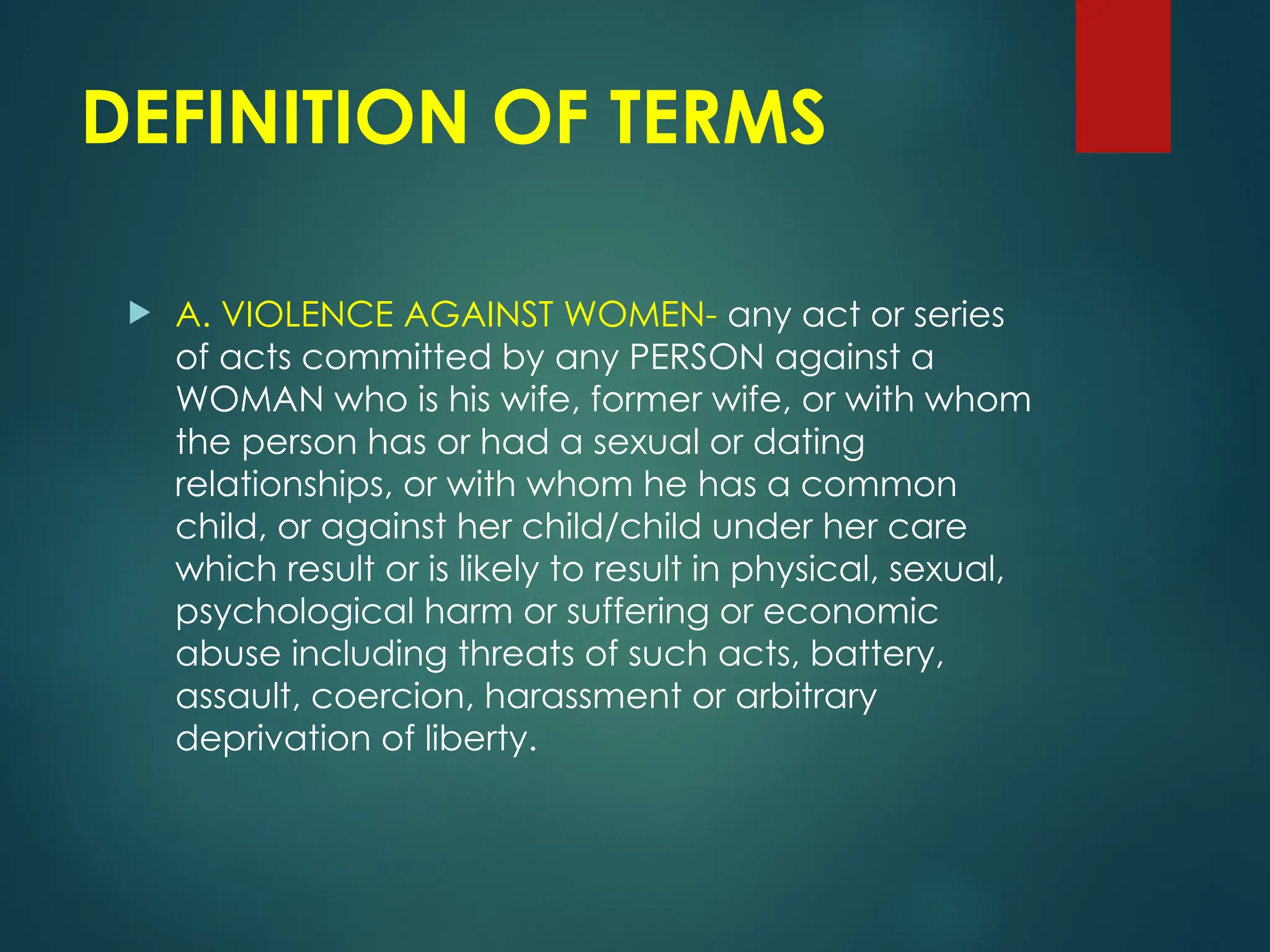 Republic Act 9262 or VAWC under the Philippines | PPT