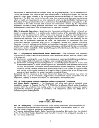 Environmental Laws RA 9275 | PDF