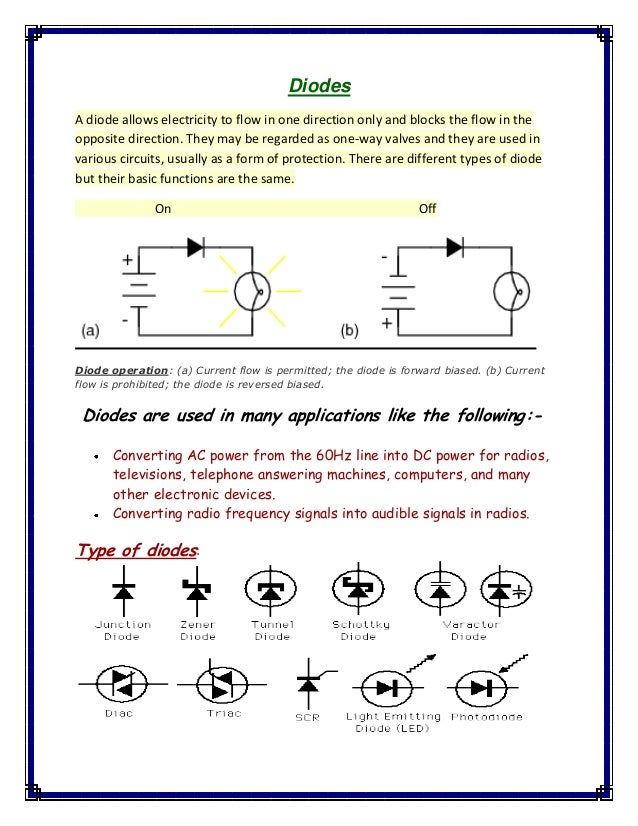 Diodes,BJT,MOSFET,JFET