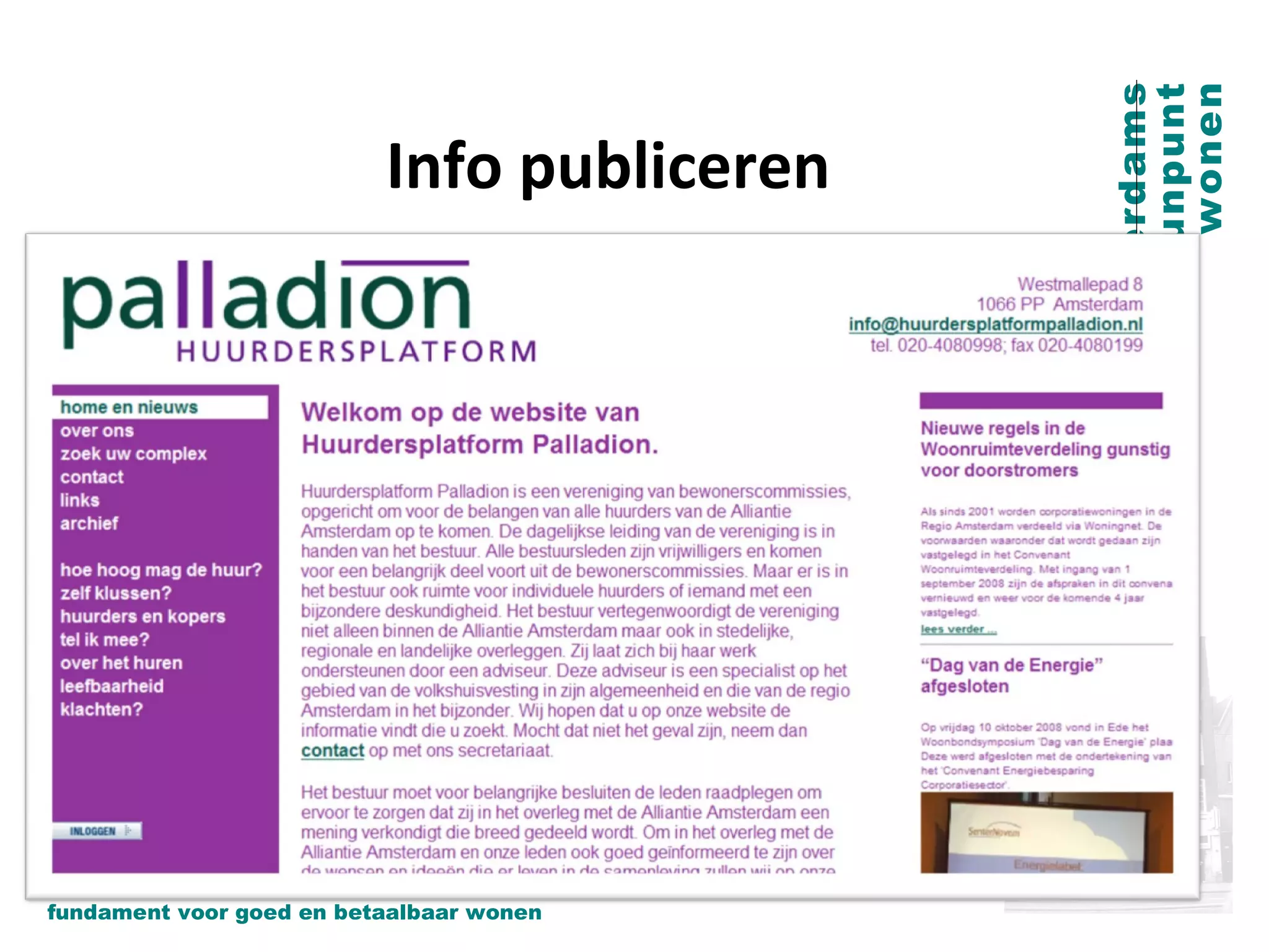 Info publiceren 
