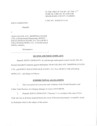 Raanan Katz, Miami Heat Owner, Hit With Another Lawsuit Alleging Conversion Of Personal Property In Miami.