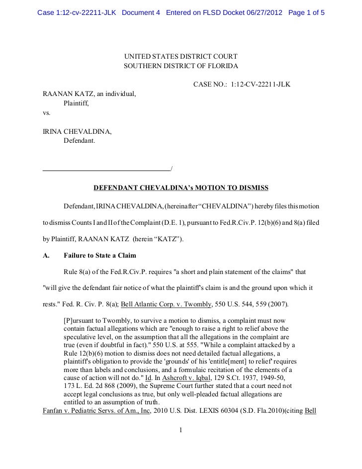 motion to dismiss motion to dismiss