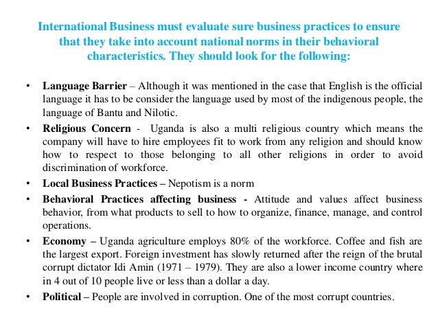 charles martin in uganda case study Case study charles martin in uganda contents i case background 3 ii statement of the problem 4 iii alternatives 5 iv recommended solution 6 v answers. charles martin in uganda case study Case study charles martin in uganda contents i case background 3 ii statement of the problem 4 iii alternatives 5 iv recommended solution 6 v answers.