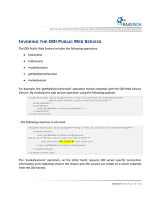 Installing and Invoking Oracle Data Integrator (ODI) Public Web ...