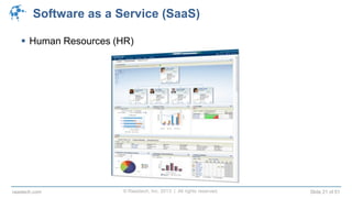 © Raastech, Inc. 2013 | All rights reserved. Slide 21 of 51raastech.com
Software as a Service (SaaS)
 Human Resources (HR)
 