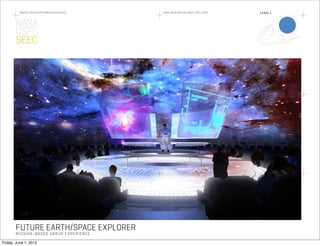 100219_R ALPH APPELBAUM ASSOCIATES   100%_MASTERPL AN_NASA _GSFC_SEEC   LE VEL 1



       NASA
       GSFC
       SEEC




       FUTURE EARTH/SPACE EXPLORER
       MISSION-B A SED GROUP E XPERIENCE

Friday, June 1, 2012
 
