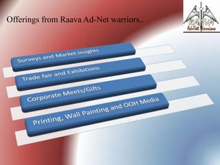 Offerings from Raava Ad-Net warriors..

 