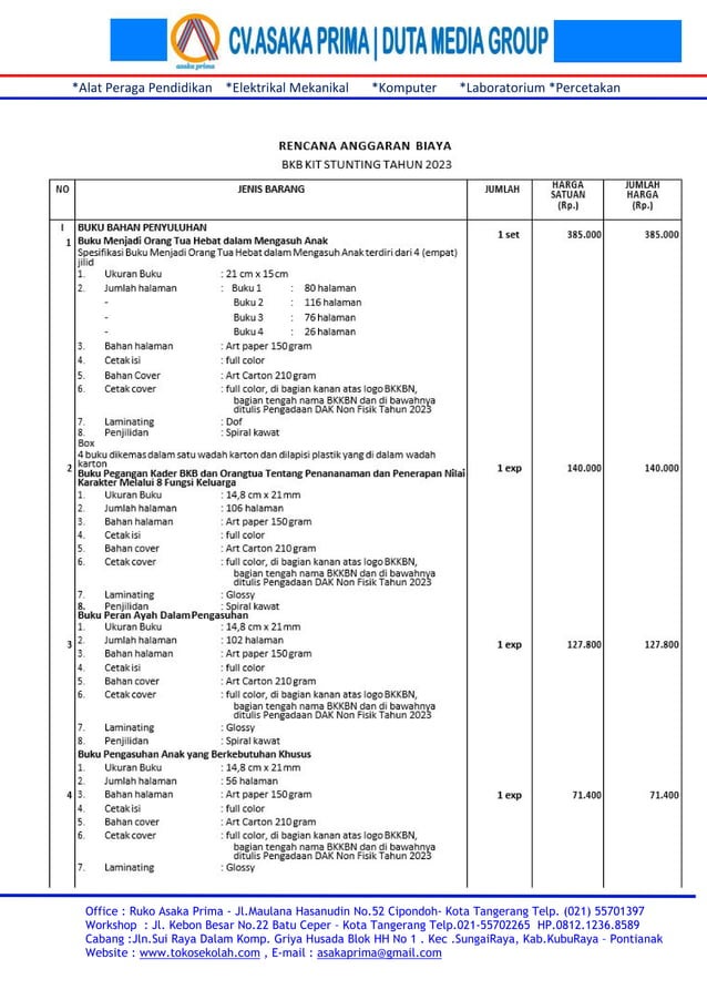 BKB KIT STUNTING 2023 PRODUK ALAT PERAGA BKKBN 2023