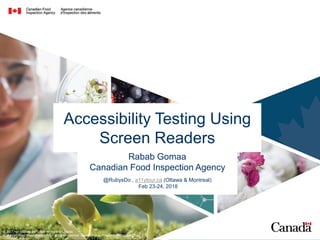 Accessibility Testing Using Screen Readers | PPTX